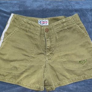 Earthy Green Roxy Shorts